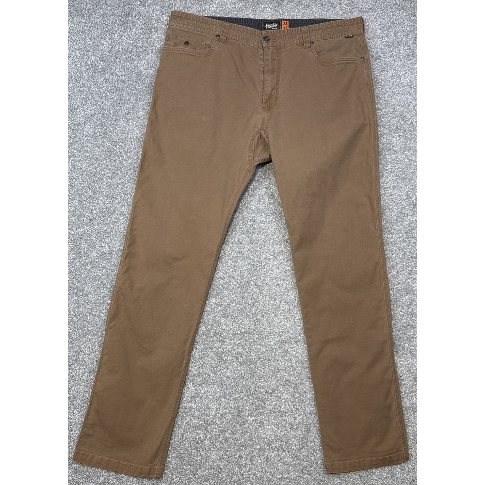 Howler Bros Frontside Pants Men 38x33 Brown Stretch Cotton Casual Workwear